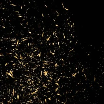 Gold sequins, dark background, seamless pattern, vector illustration. Stock Illustration
