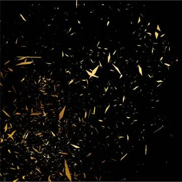 Gold sequins, dark background, seamless pattern, vector illustration. Stock Illustration