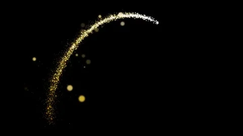 Gold sequins move in a spiral. Alpha channel. Stock Footage 83004444