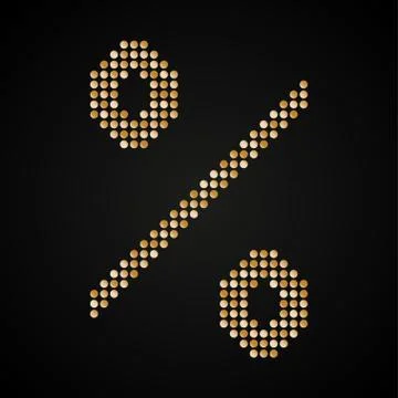 Gold sequins sings. Sequins alphabet. Eps 10. Stock Illustration