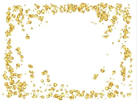 Gold sequins texture isolated with transparent background Stock Illustration