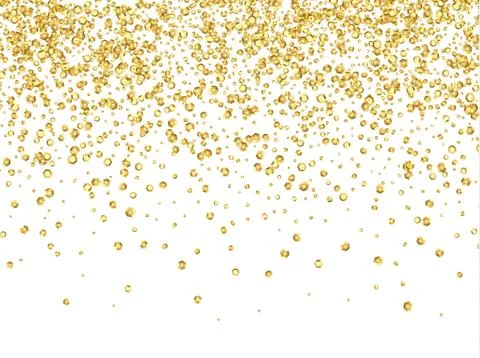 Gold sequins texture isolated with transparent background Stock Illustration