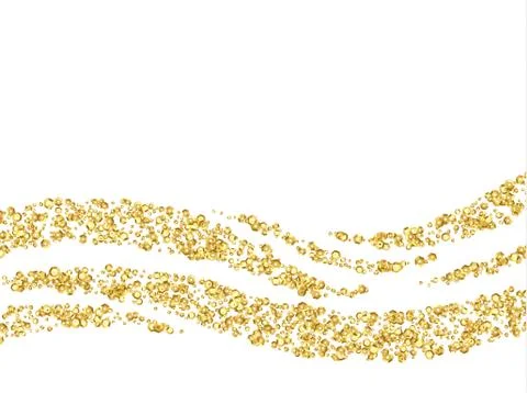 Gold sequins texture isolated with transparent background Stock Illustration