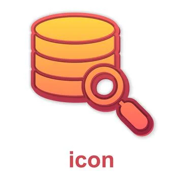 Gold Server, Data, Web Hosting icon isolated on white background. Vector 스톡 일러스트