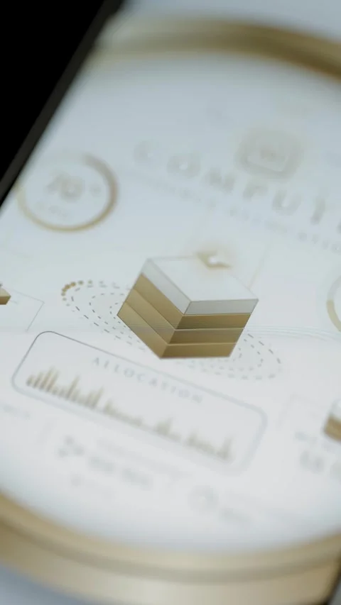 Gold server stack anchors 73 percent dashboard Stock Footage 344103862
