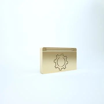 Gold Setting icon isolated on white background. Adjusting, service, maintenan イラスト素材