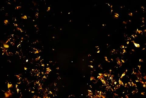 Gold Sheet Was Torn Into Pieces And Floated In The Air 스톡 일러스트