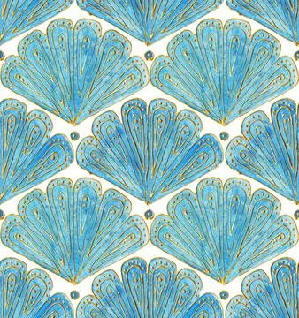 Gold shell pattern Stock Illustration