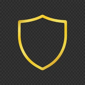 Gold Shield Frame Transparent Backdrop イラスト素材