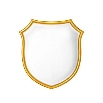 Gold shield protect Stock Illustration