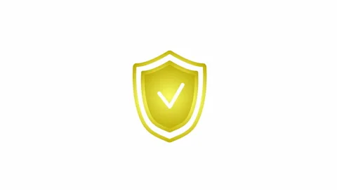 Gold shield ray white Stock Footage 220546727