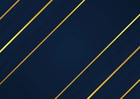 Gold shining line flow overlap layer blue tone background Stock Illustration