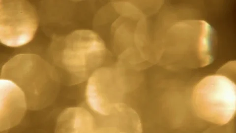 Gold Shiny Bokeh - twinkle, shimmer, shiny, ripple effect - like light on water Stock Footage 81166855