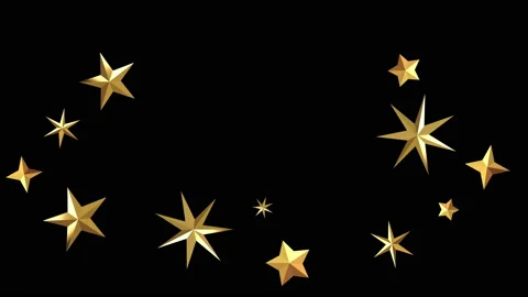 Gold Shiny Confetti Star Background Loop Video stock 120768168
