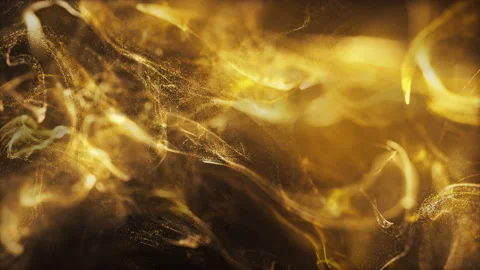 Gold Shiny Fluid Particles Background Loop Stock Footage 207798465