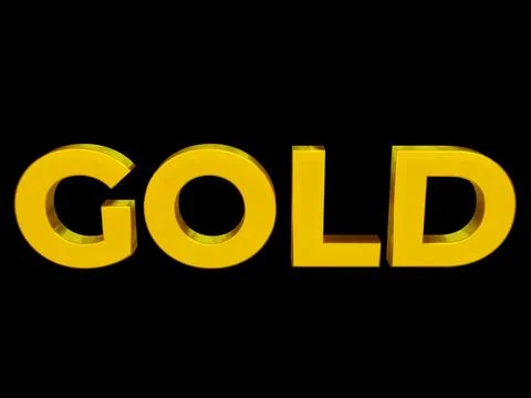 GOLD, shiny gold text effect Stock Illustration