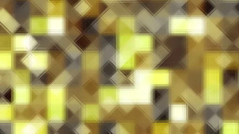 Gold shiny loopable geometric mosaic pattern background animation, overlapping Stock Footage 347363112