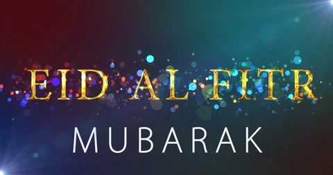 Gold shiny luxury Ramzan Eid, Eid AL Fitr Background glittering particles 4K. Stock Footage 303645461