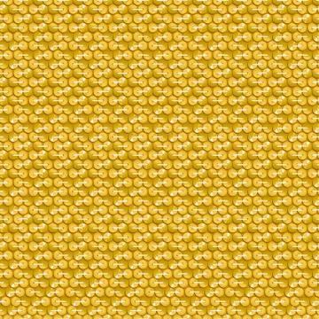 Gold shiny sequins with stitching seamless pattern Stock Illustration