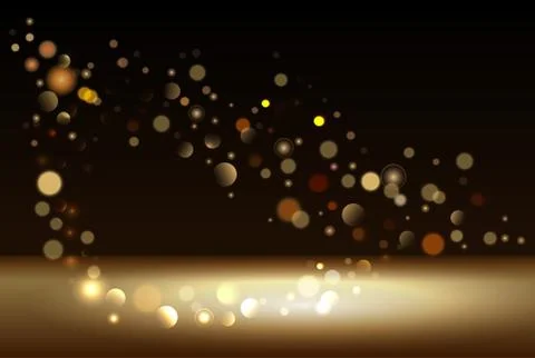 Gold shiny sparkles Stock Illustration