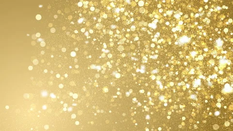 Gold shiny sparkling particles background. 4k 3d animation Stock-Footage 135195448