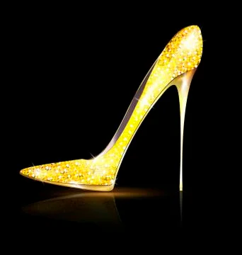 Gold shoe Stock Illustration