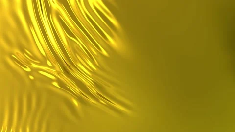 Gold silky fabric forms beautiful folds in the air in slow motion. 4k 3D Stock Footage 130303953