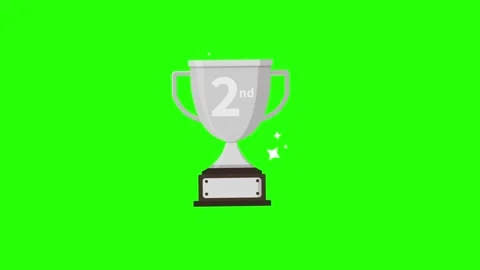 Gold silver bronze champion trophy, animated 1st, 2nd, 3rd place trophy gol.. Stock Footage 326641579