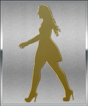 Gold on silver modelling emblem Stock Illustration