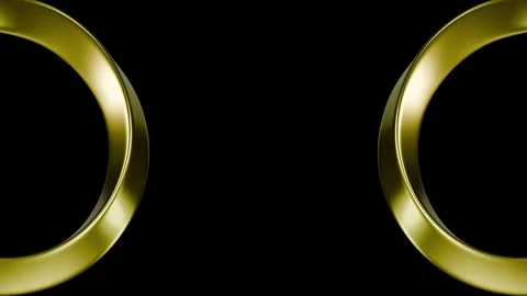 Gold &amp; Silver Rings Orbital Flow Stock Footage 295353666