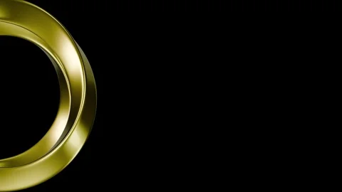 Gold &amp; Silver Rings Orbital Flow Stock Footage 295353767