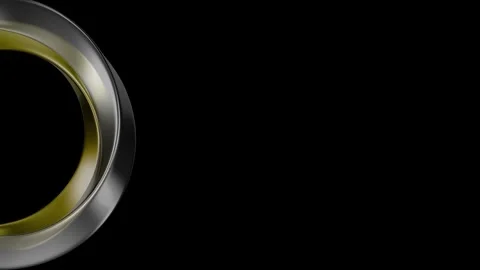 Gold &amp; Silver Rings Orbital Flow Stock Footage 295353774