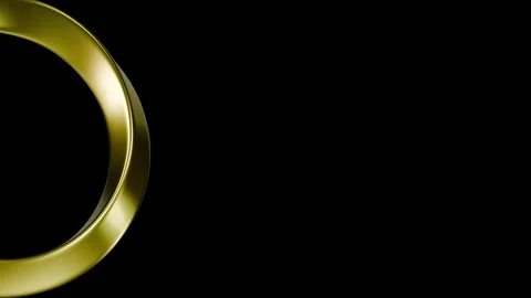 Gold &amp; Silver Rings Orbital Flow Stock Footage 295354400