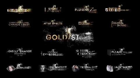 Gold & Silver Titles Stock After Effects