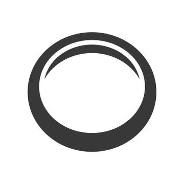 Gold simple ring or cuff, jewelry icon, glyph style Stock Illustration
