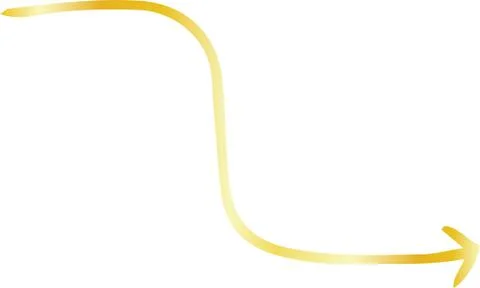 Gold Simple thin arrow variation illustration Stock Illustration