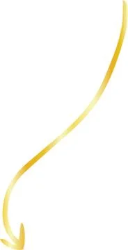 Gold Simple thin arrow variation illustration Illustrazione stock