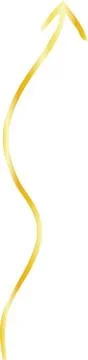 Gold Simple thin arrow variation illustration Illustrazione stock