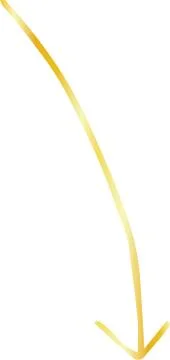 Gold Simple thin arrow variation illustration Stock Illustration