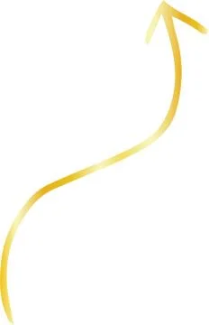 Gold Simple thin arrow variation illustration Illustrazione stock