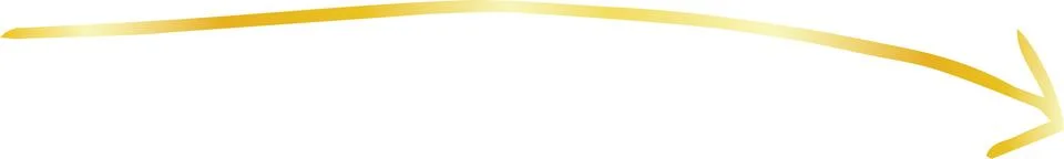 Gold Simple thin arrow variation illustration Stock Illustration