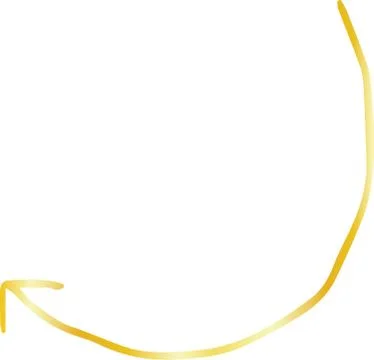 Gold Simple thin arrow variation illustration Illustrazione stock