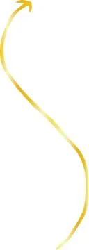 Gold Simple thin arrow variation illustration Illustrazione stock