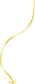 Gold Simple thin arrow variation illustration Illustrazione stock