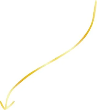 Gold Simple thin arrow variation illustration Illustrazione stock
