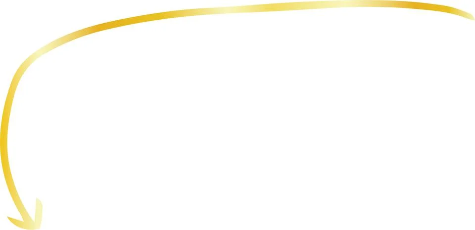 Gold Simple thin arrow variation illustration Illustrazione stock