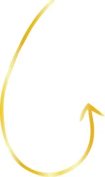 Gold Simple thin arrow variation illustration Illustrazione stock