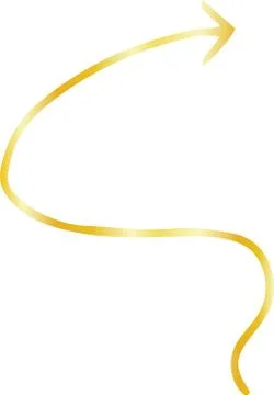 Gold Simple thin arrow variation illustration Illustrazione stock
