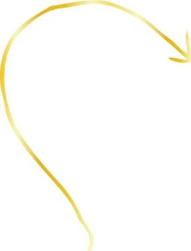 Gold Simple thin arrow variation illustration Illustrazione stock