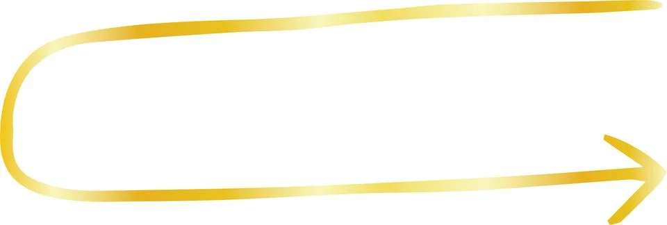 Gold Simple thin arrow variation illustration Illustrazione stock